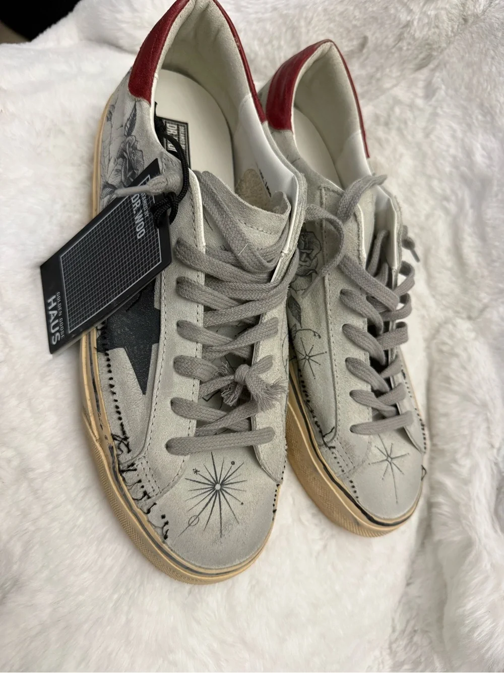 Golden Goose HAUS Dreamed By Dr. Woo Super-Star Sneakers NWT Size 44 Rare LE - Picture 4 of 13